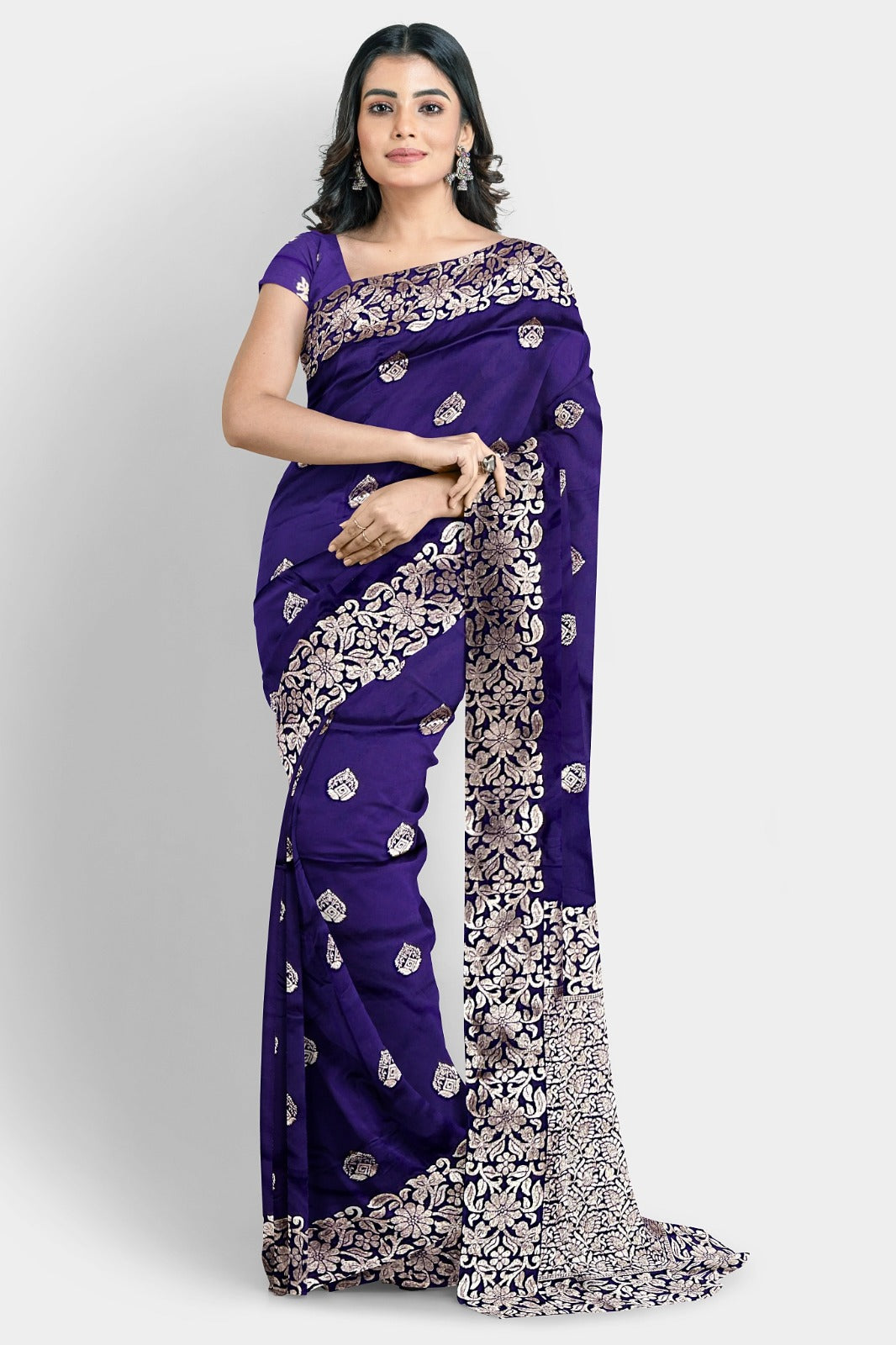 Takshashila Paithani-Purple Color