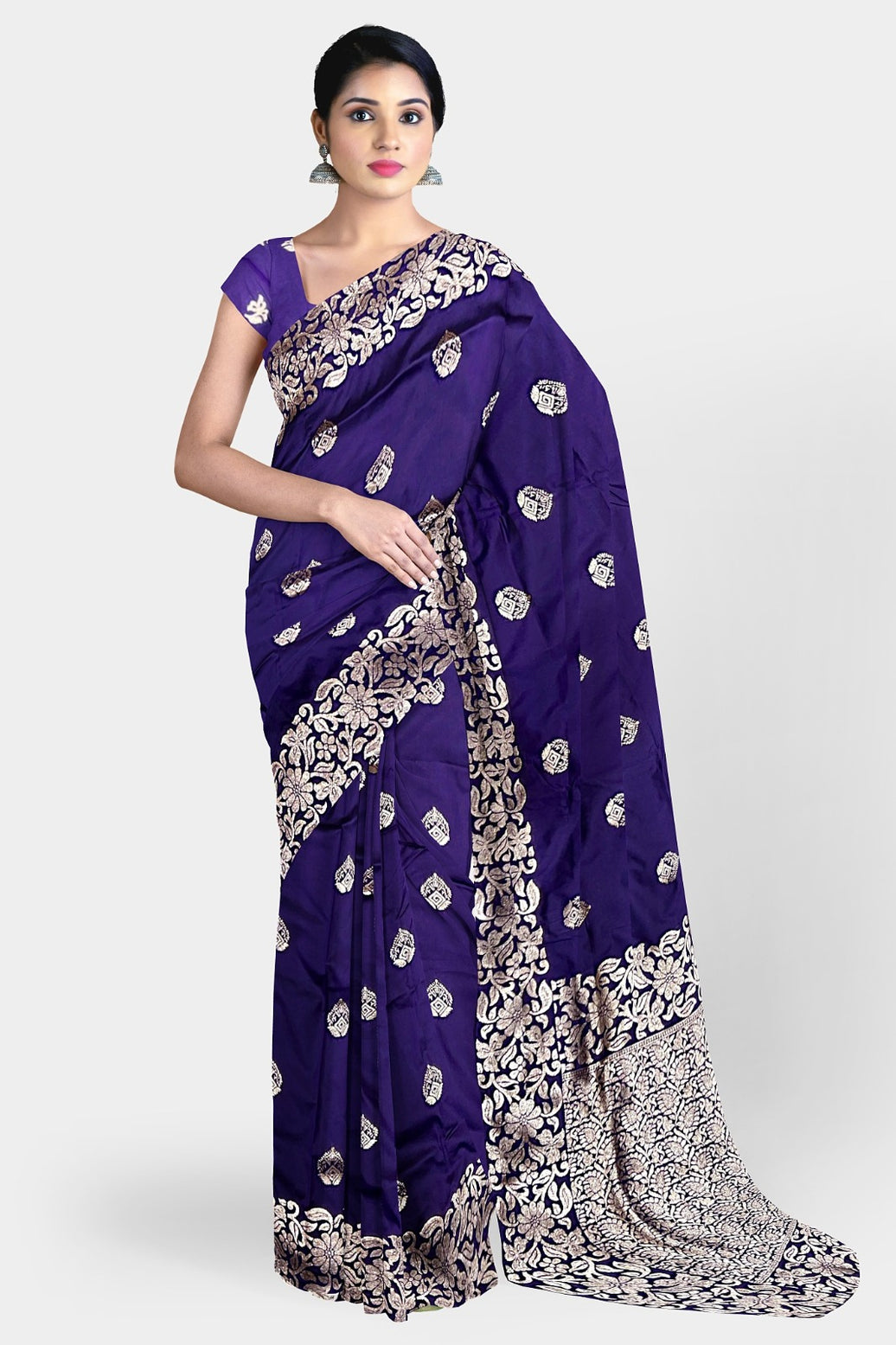 Takshashila Paithani-Purple Color