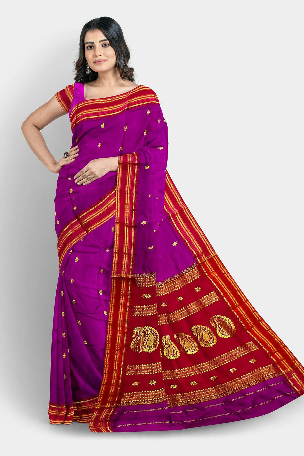 Pure Narayan Peth Saree With Pure Silk Fabric