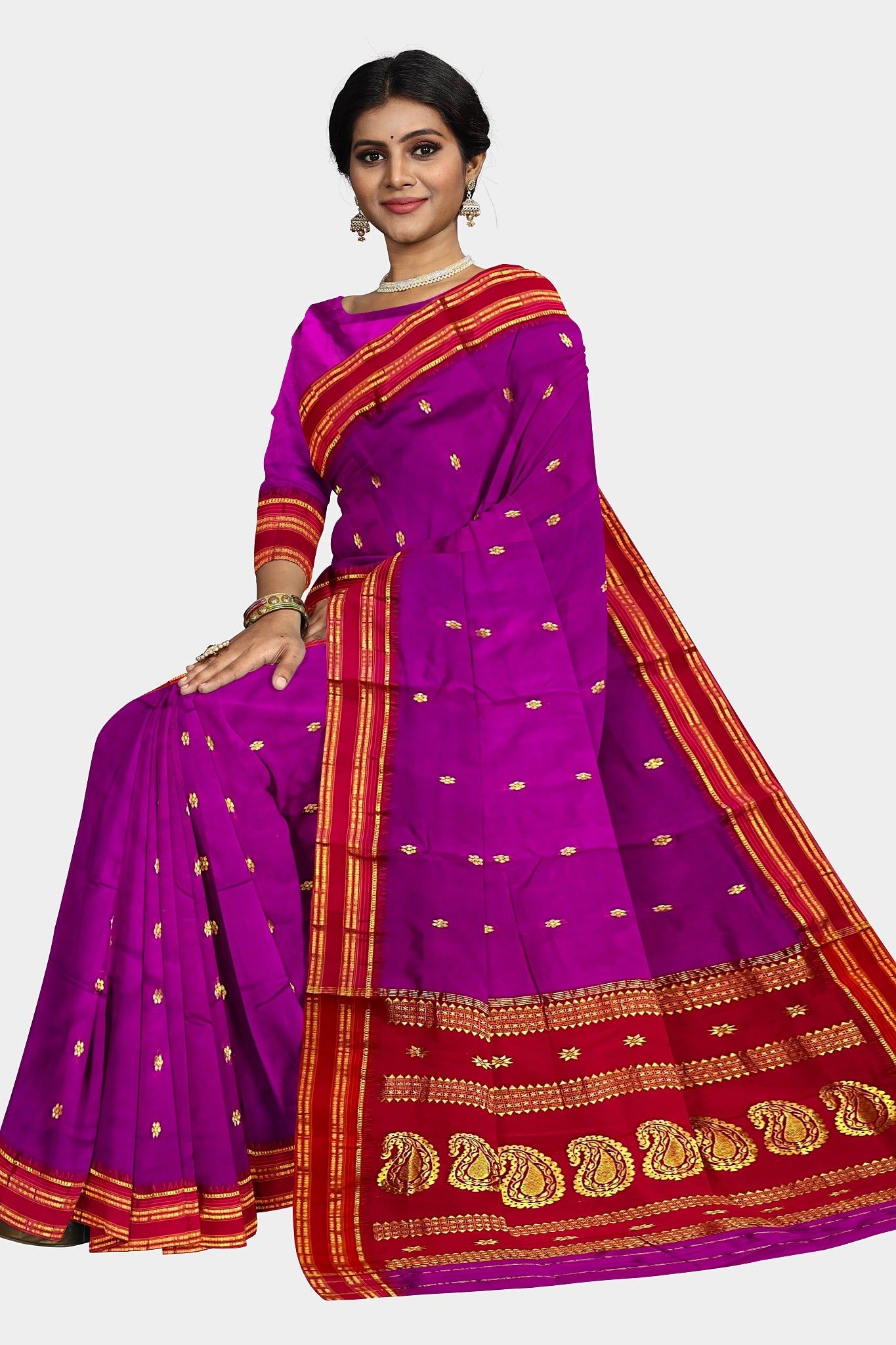 Pure Narayan Peth Saree With Pure Silk Fabric