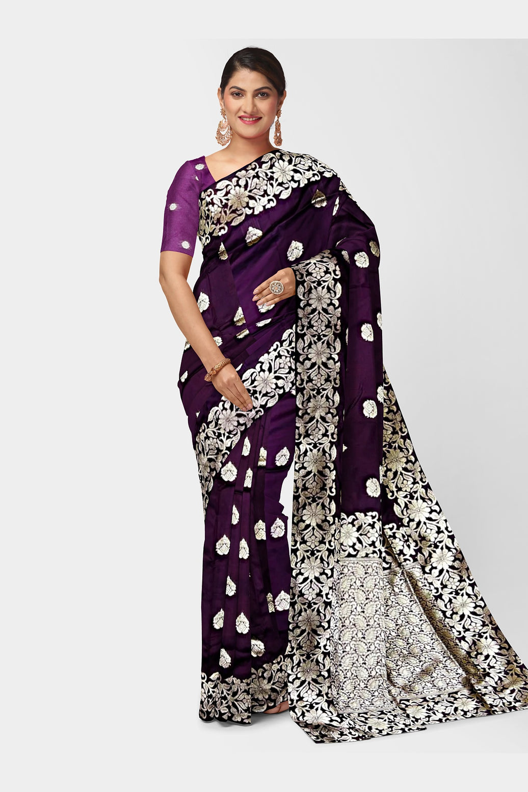 Takshashila Paithani-Wine Color