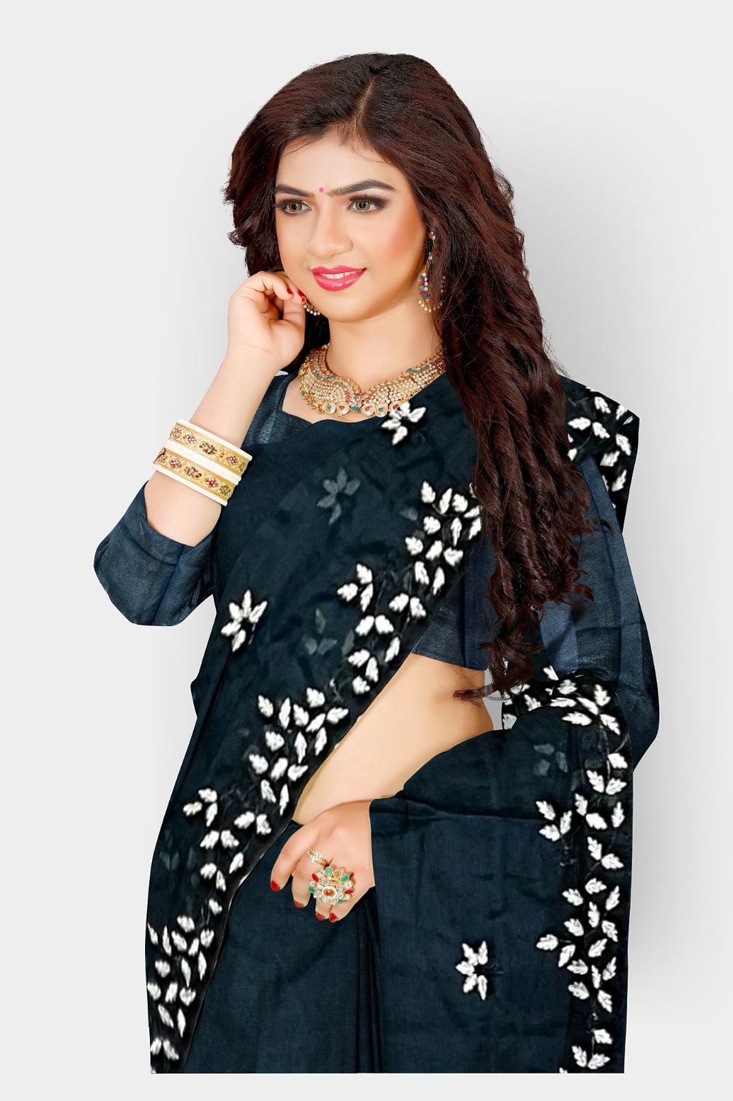 Kashmiri Work Saree