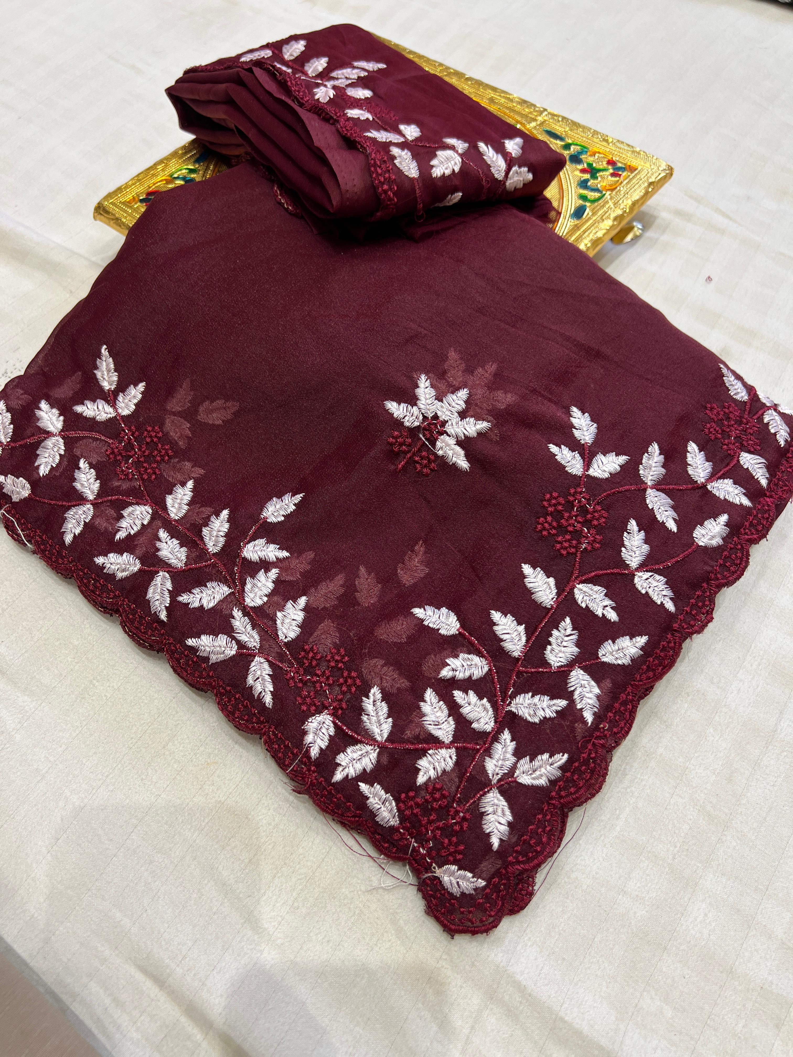 Kashmiri Work Saree