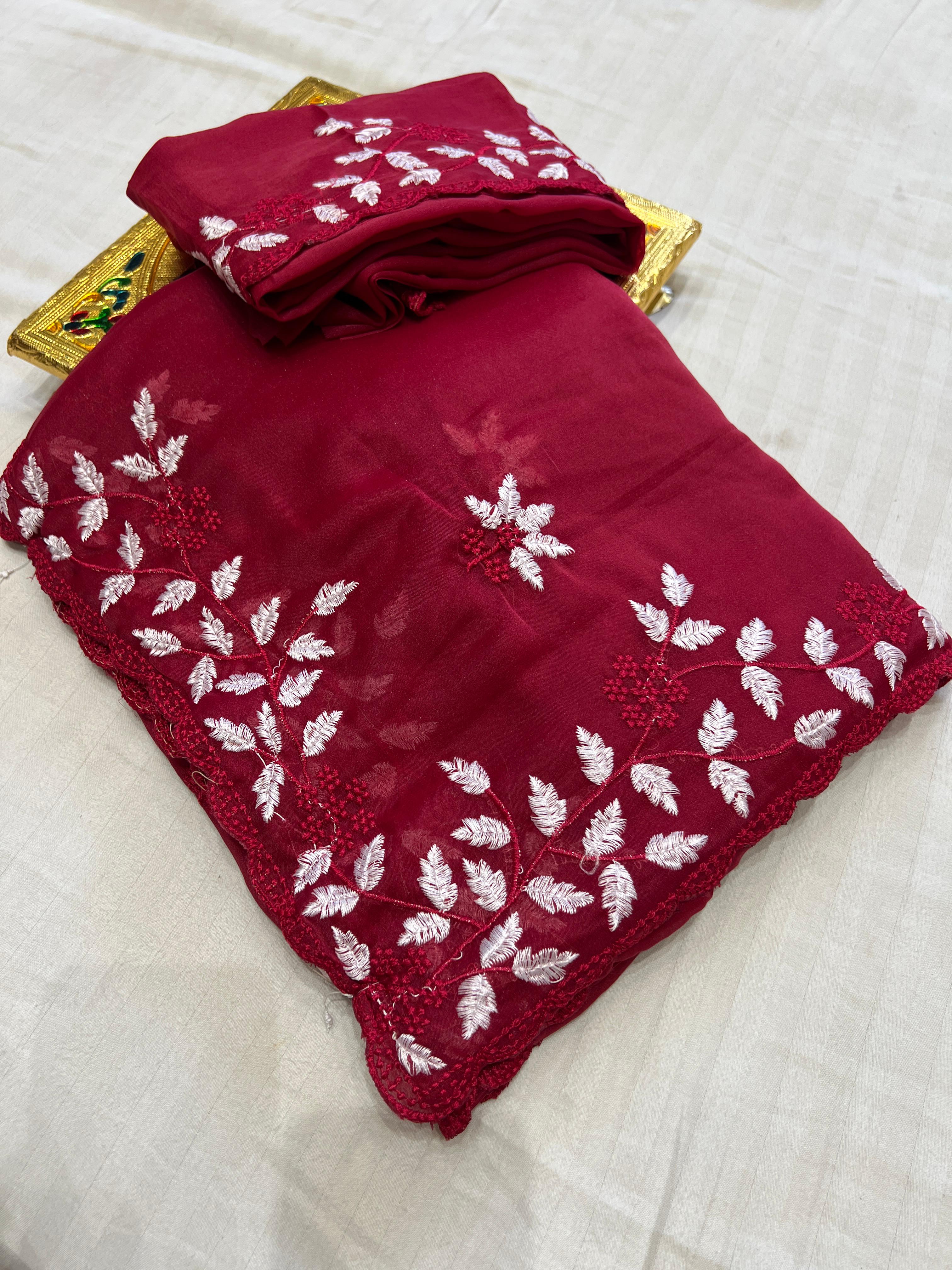 Kashmiri Work Saree